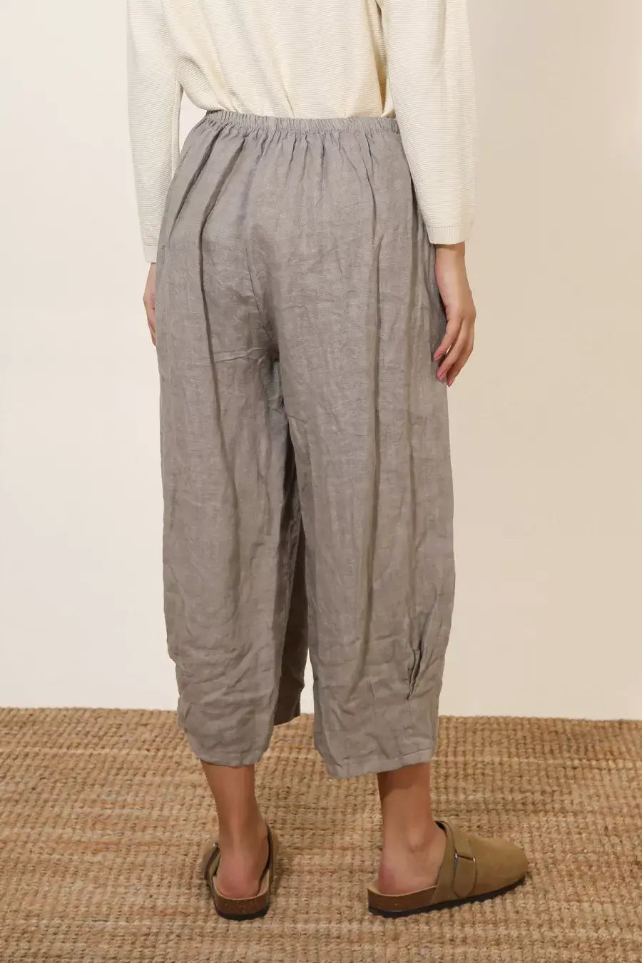 Linen Wide Leg Pocket Pants