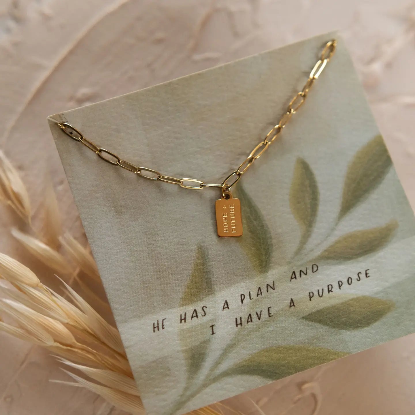 Hope + Future - Mini Tag Necklace