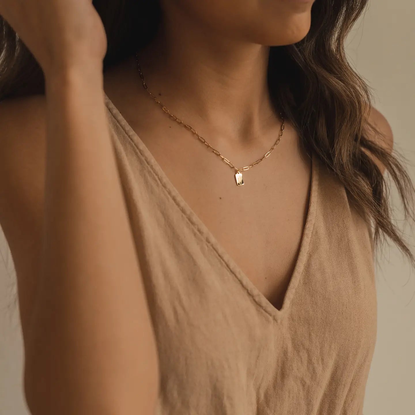 Hope + Future - Mini Tag Necklace