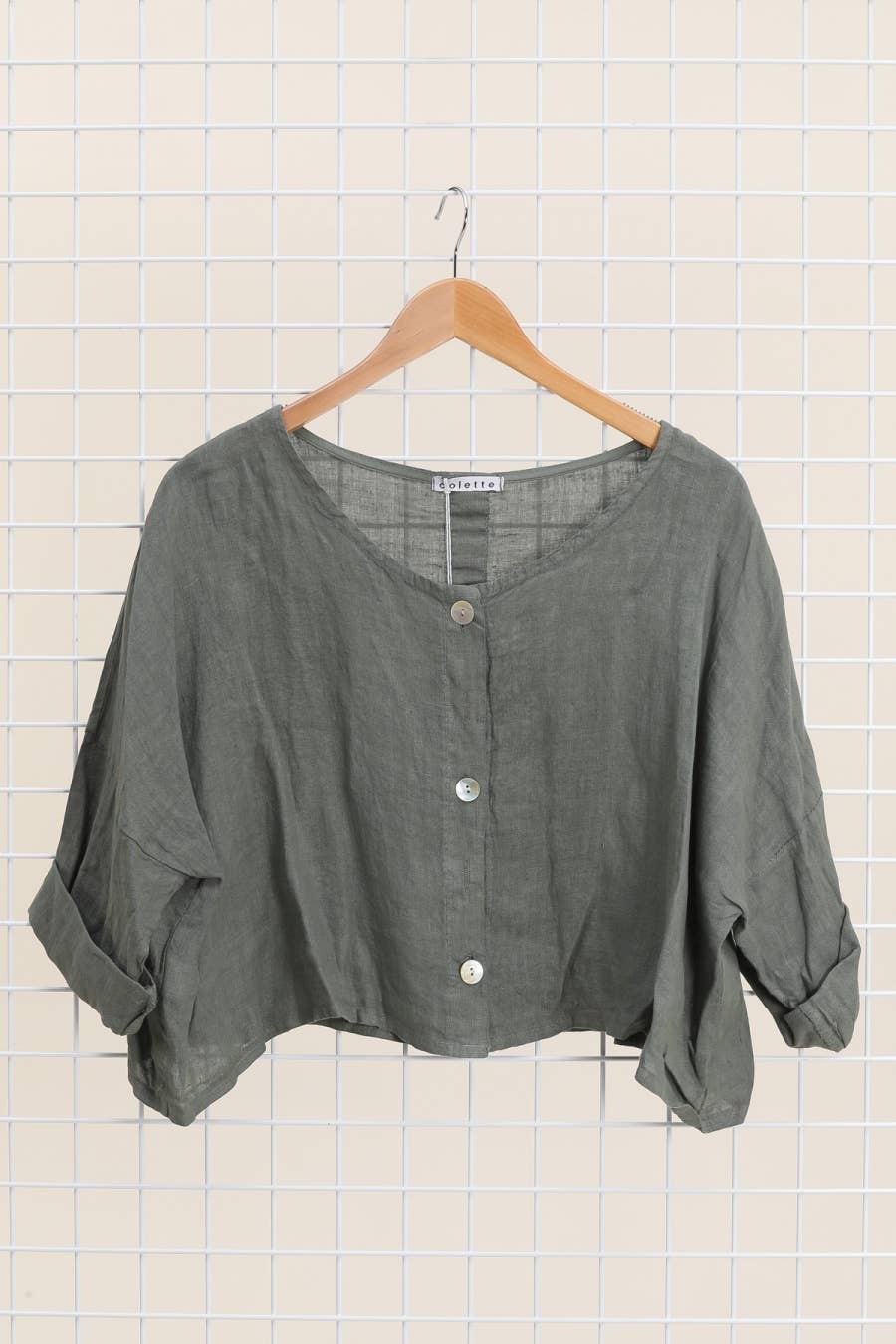 Linen Cropped Jacket