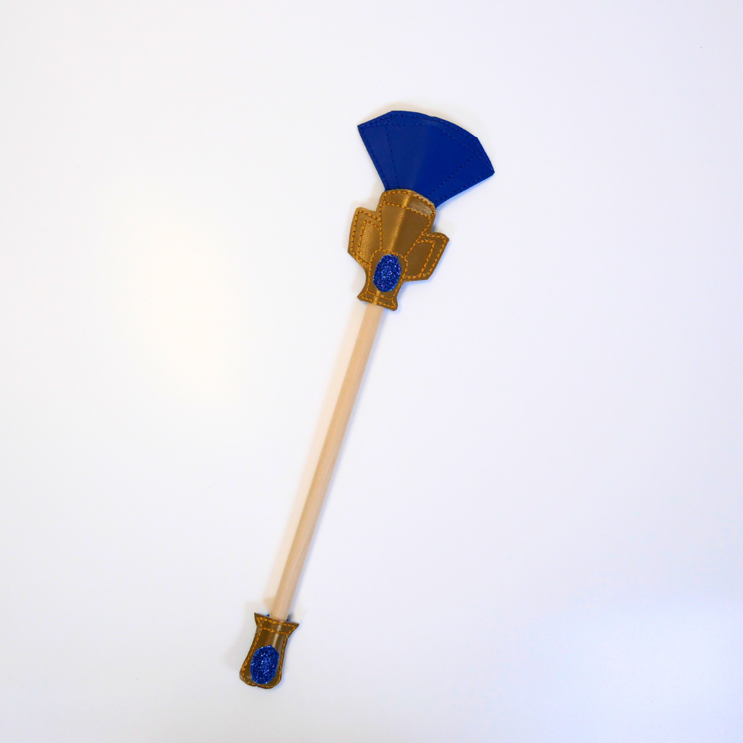 Gold with Red + Blue Crown and Wand