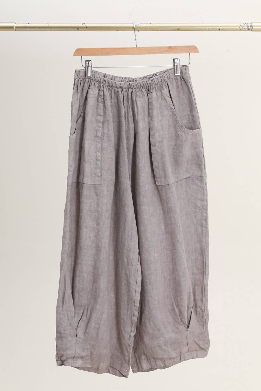 Linen Wide Leg Pocket Pants