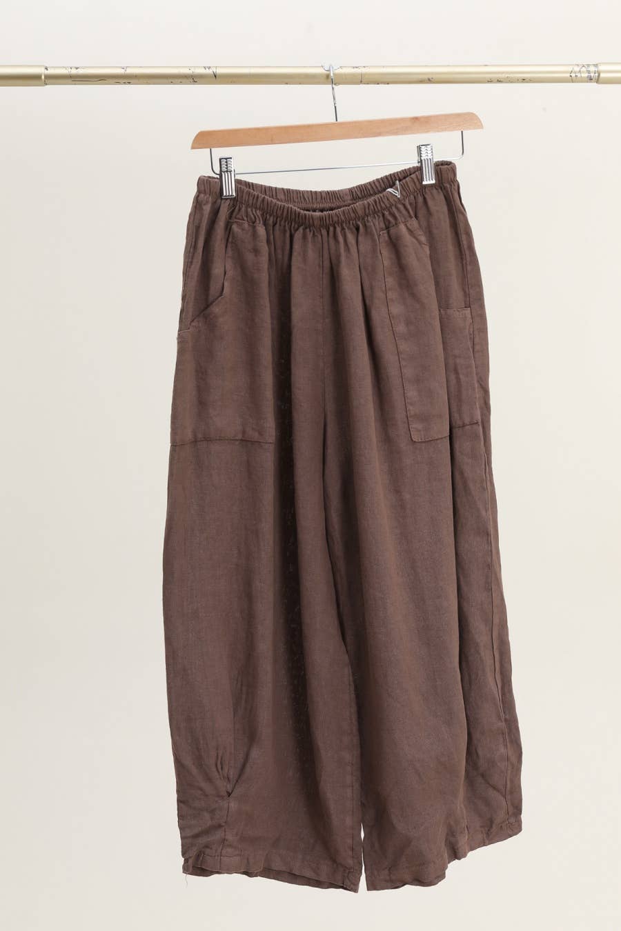 Linen Wide Leg Pocket Pants