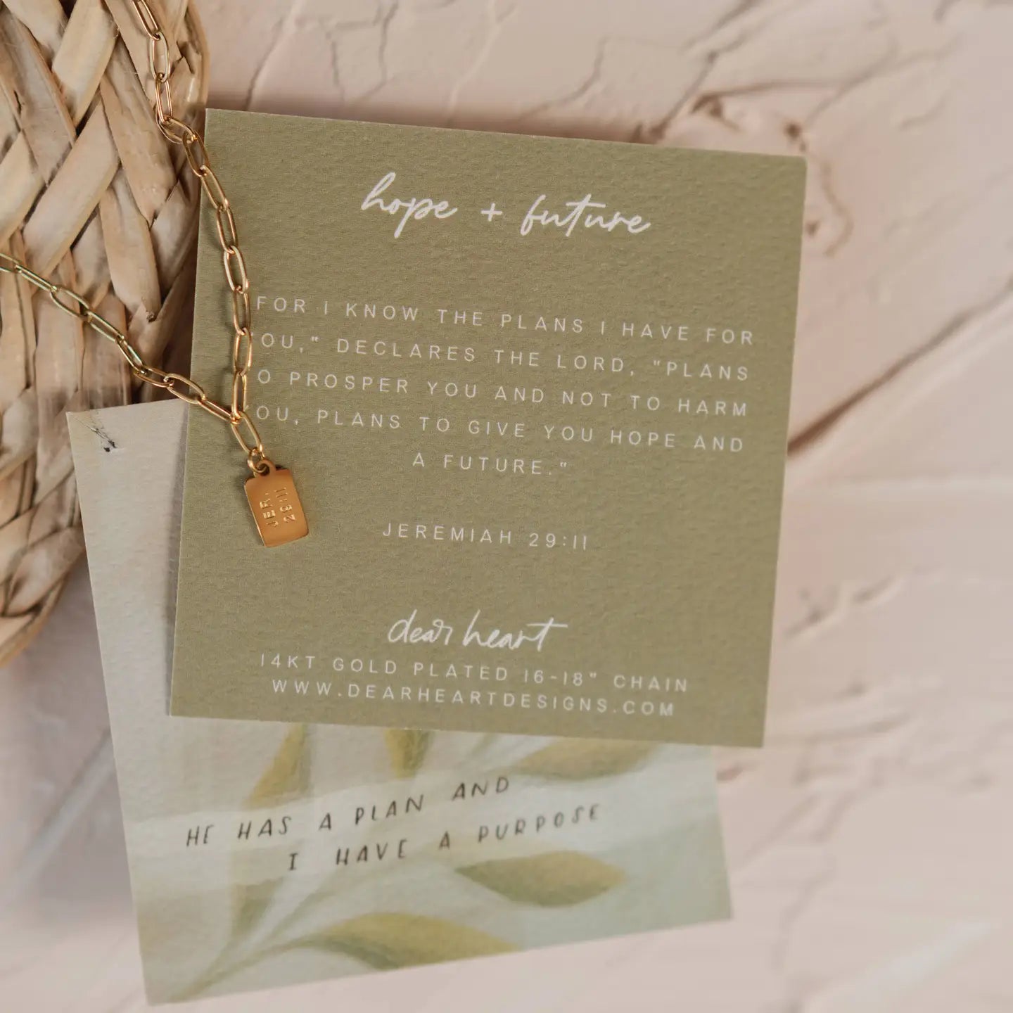 Meaningful + Minimalist: Mini Tag Necklace - Hope + Future