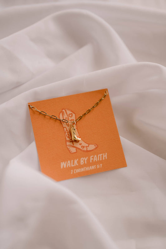 Walk By Faith - Simple Charm Necklace