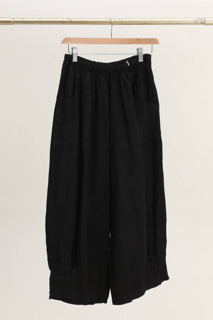 Linen Wide Leg Pocket Pants