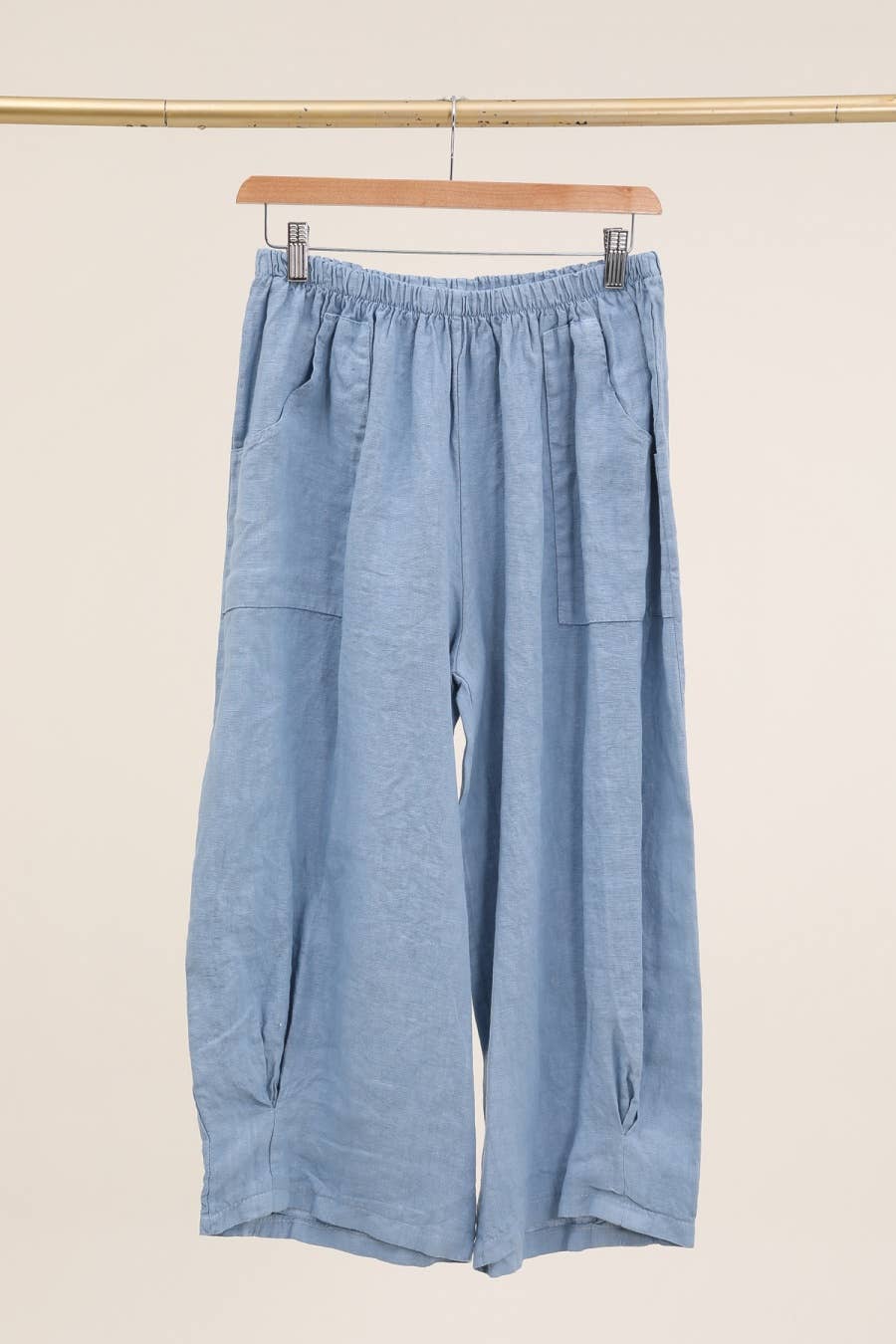 Linen Wide Leg Pocket Pants