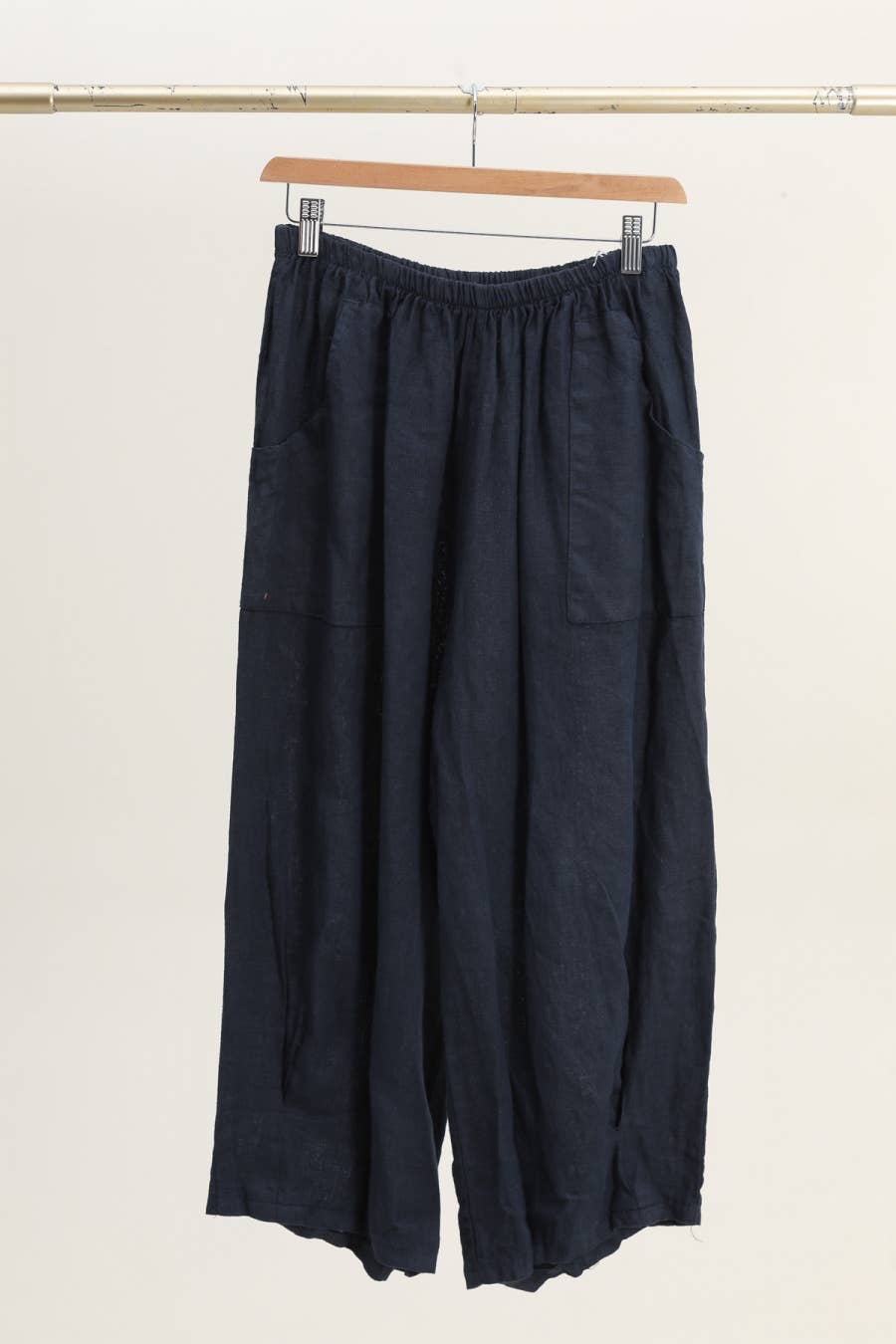 Linen Wide Leg Pocket Pants