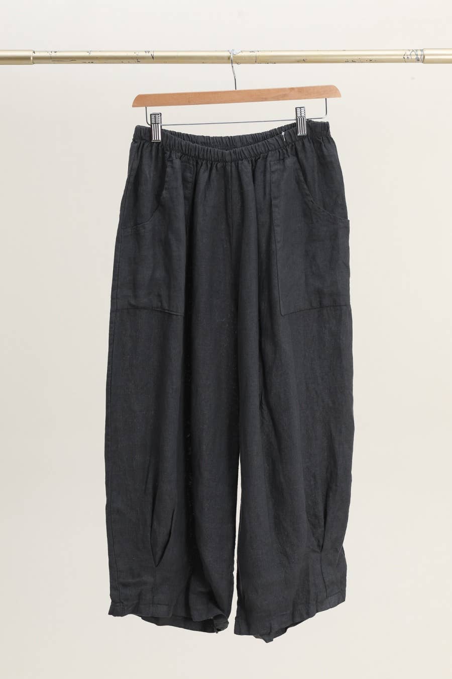 Linen Wide Leg Pocket Pants