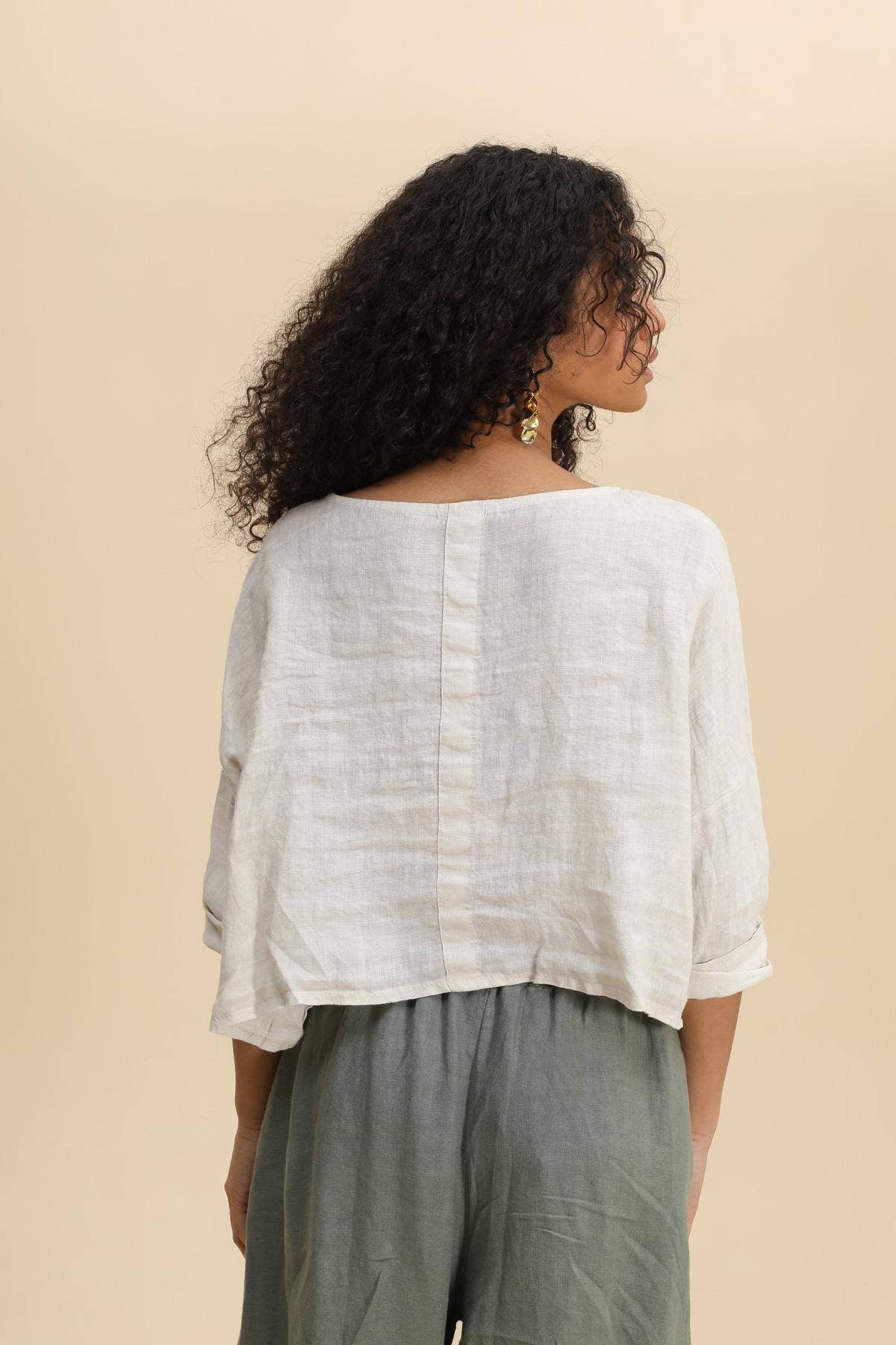 Linen Cropped Jacket